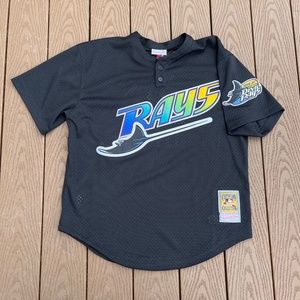NEW Tampa Bay Rays Mitchell & Ness Wade Boggs Baseball Pullover Jersey